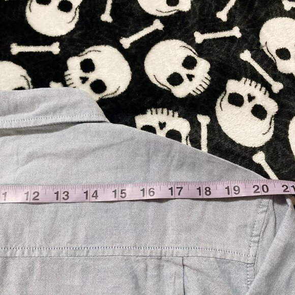 RETROFIT Light blue chambray men's short-sleeve shirt ~ Denim LARGE XL 1X top - Picture 10 of 12